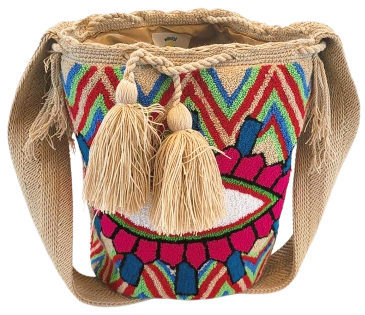 Emersyn Large Handmade Punch-needle Wayuu Mochila Bag - a perfect gift for her