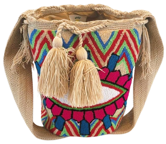 Emersyn Large Handmade Punch-needle Wayuu Mochila Bag