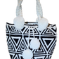 Phoebe Large Short Handle Design PomPom Mochila - a perfect gift for her