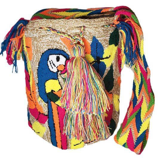 Melody Large Handmade Punch Needle Wayuu Mochila Bag