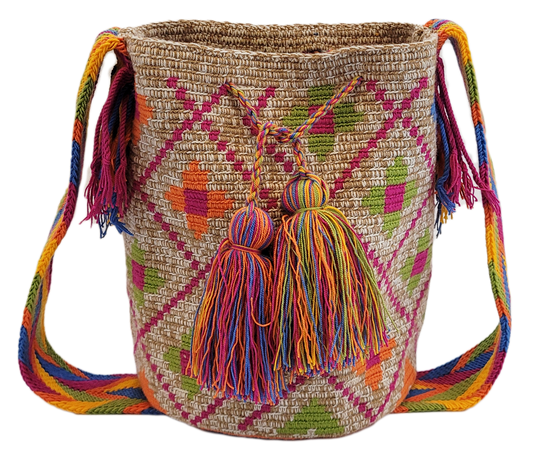 Lydia Large Handmade Crochet Wayuu Mochila Bag