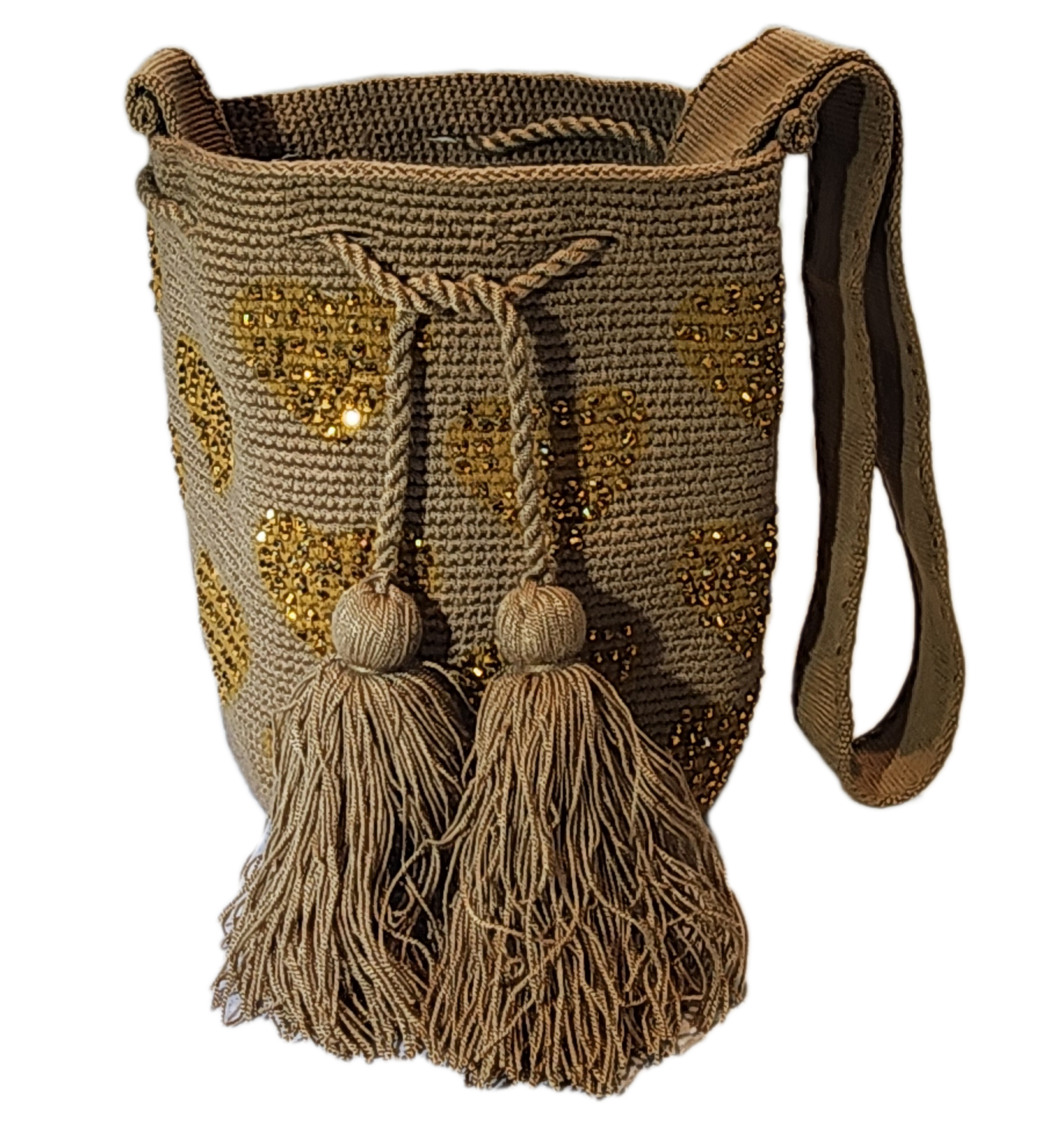 Briella Medium Handmade Wayuu Mochila Bag With Crystals - a perfect gift for her