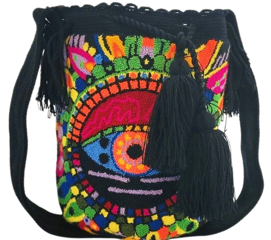 Callie Large Handmade Punch-needle Wayuu Mochila Bag