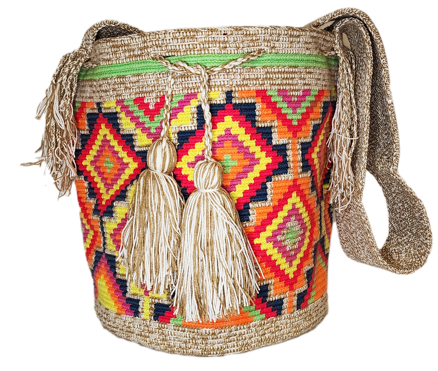 Aubrey Large Handmade Crochet Wayuu Mochila Bag - a perfect gift for her