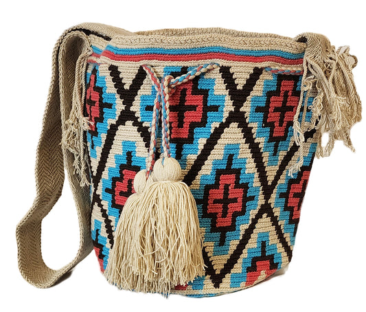 Kelsey Large Handmade Crochet Wayuu Mochila Bag