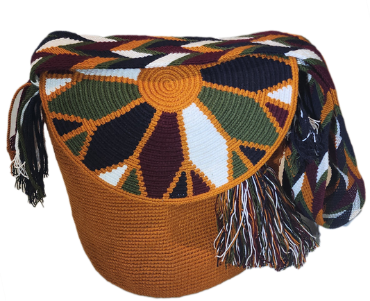 Adriana Large Handmade Crochet Wayuu Bag with Lid