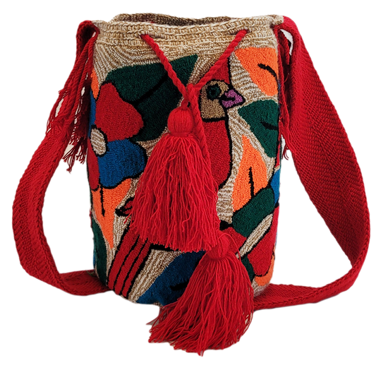 Adeline Large Handmade Punch-needle Wayuu Mochila Bag