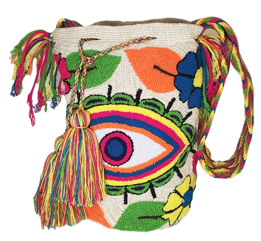 Harmony Large Handmade Punch-needle Wayuu Mochila Bag