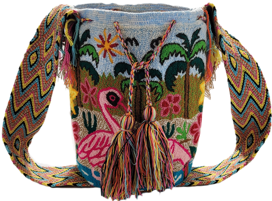 Sophie Large Handmade Punch-needle Wayuu Mochila Bag