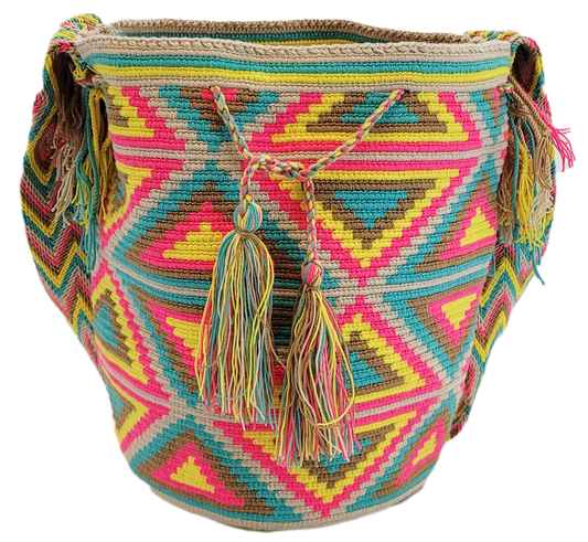 Eva Large Handmade Crochet Wayuu Mochila Bag