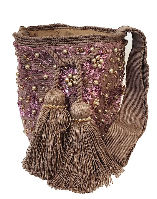 Skye Medium Crossbody Mochila with Crystals and Pearls