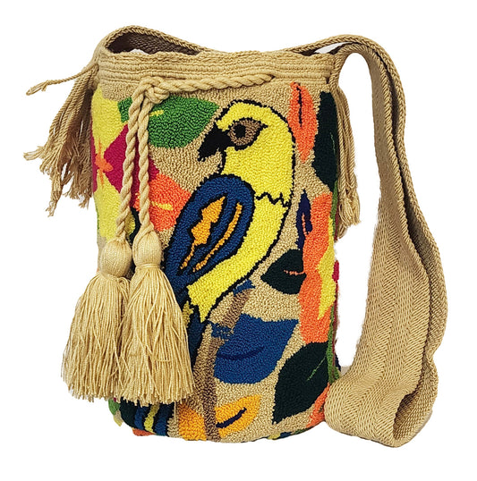 Belen Large Handmade Punch-needle Wayuu Mochila Bag