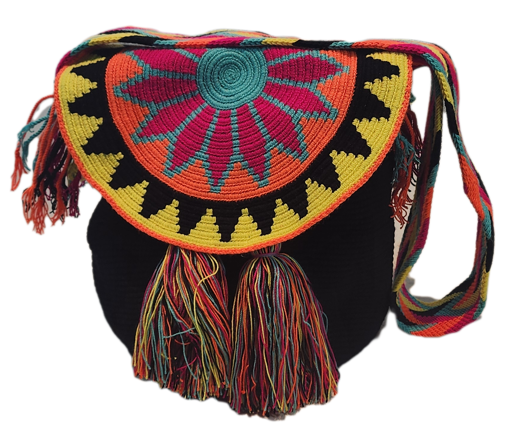 Thea Large Handmade Crochet Wayuu Bag with Lid - a perfect gift for her