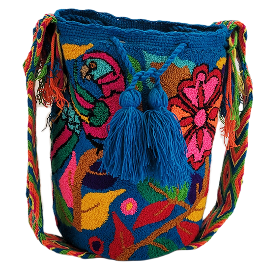 Rylee Large Handmade Punch-needle Wayuu Mochila Bag