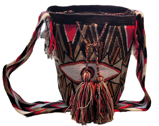 Zara Large Handmade Punch-needle Wayuu Mochila Bag