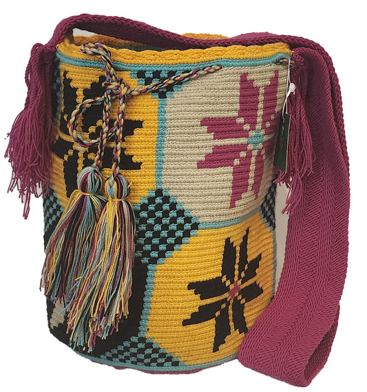 Iliana Large Handmade Crochet Wayuu Mochila Bag
