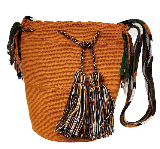 Skye Unicolor Large Handmade Wayuu Mochila Bag