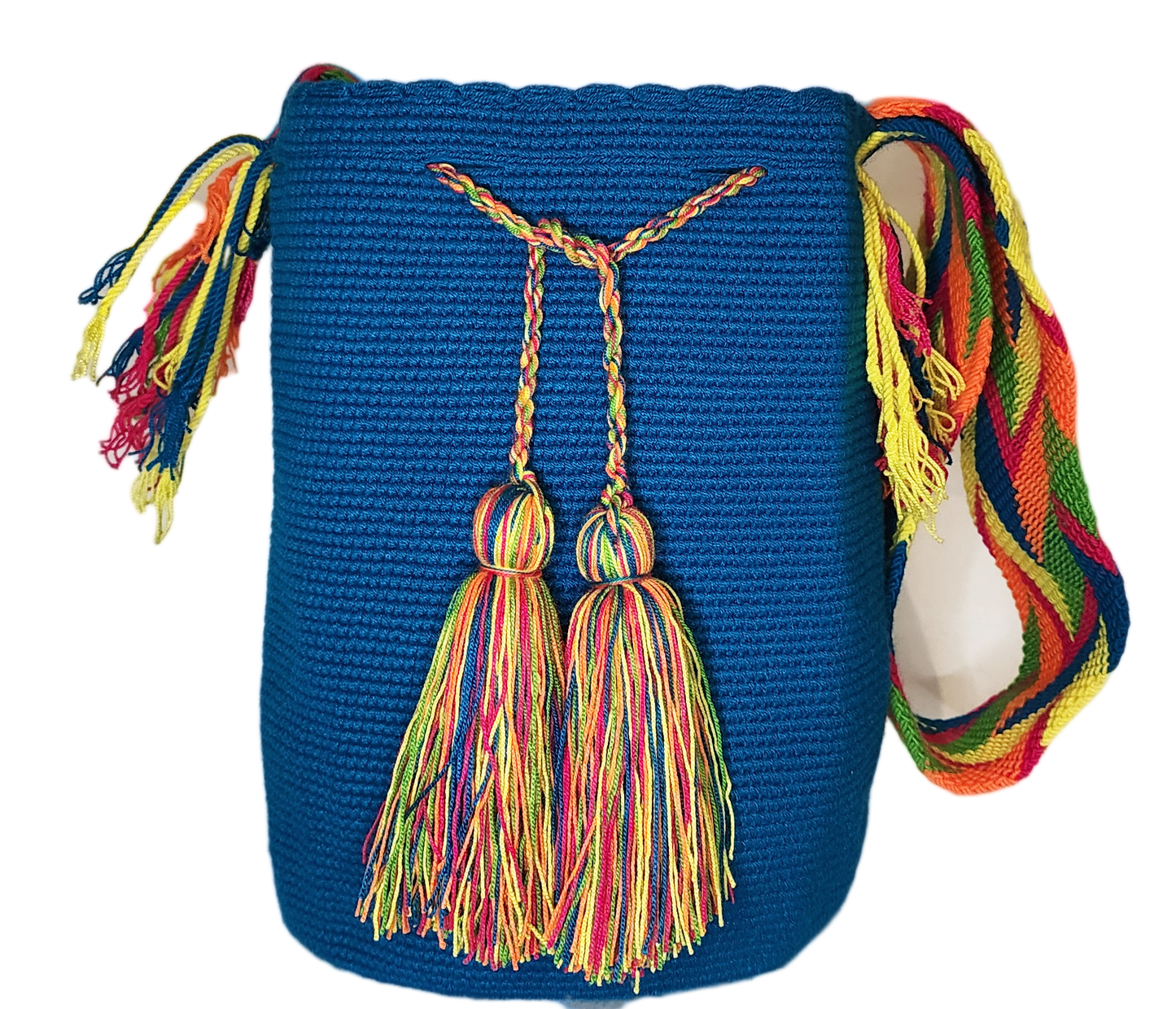 Violet Unicolor Large Handmade Wayuu Mochila Bag front