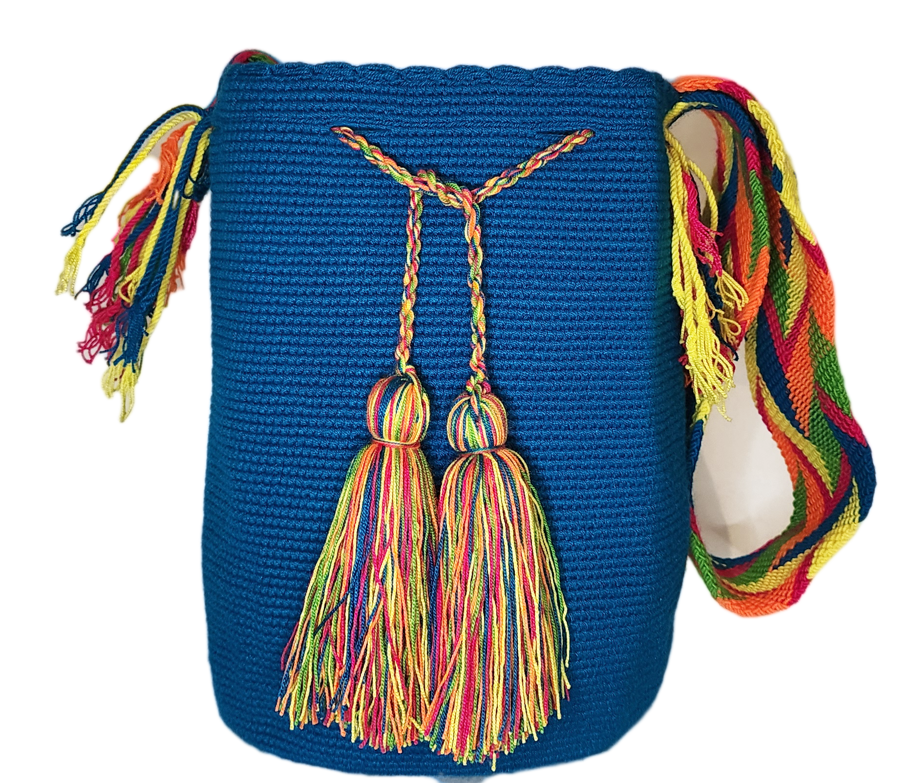 Violet Unicolor Large Handmade Wayuu Mochila Bag front