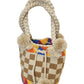 Addison Medium Short Handle Design PomPom Mochila