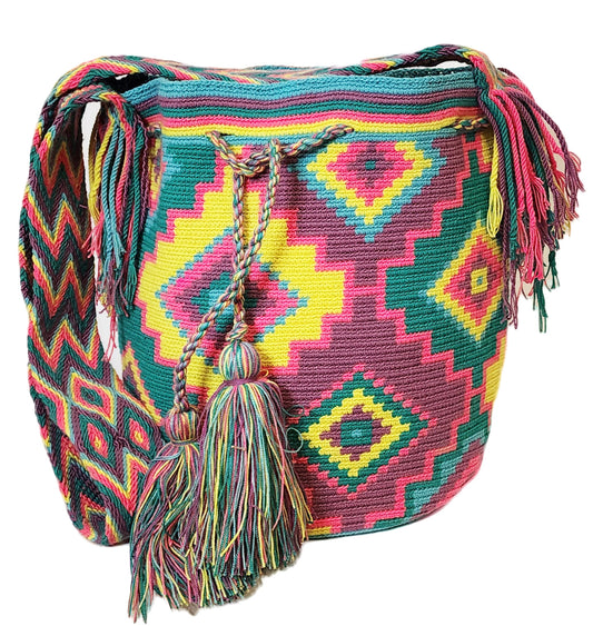 Lorelei Large Handmade Crochet Wayuu Mochila Bag