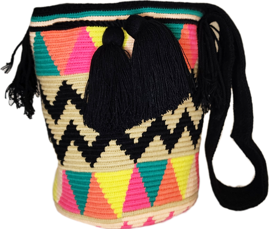 Kinsley Large Handmade Crochet Wayuu Mochila Bag