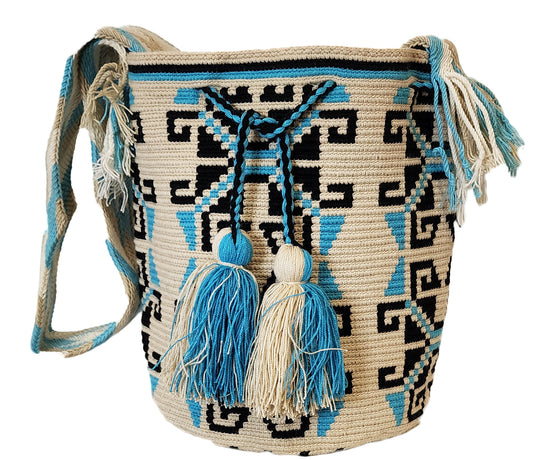 Kylee Large Handmade Crochet Wayuu Mochila Bag