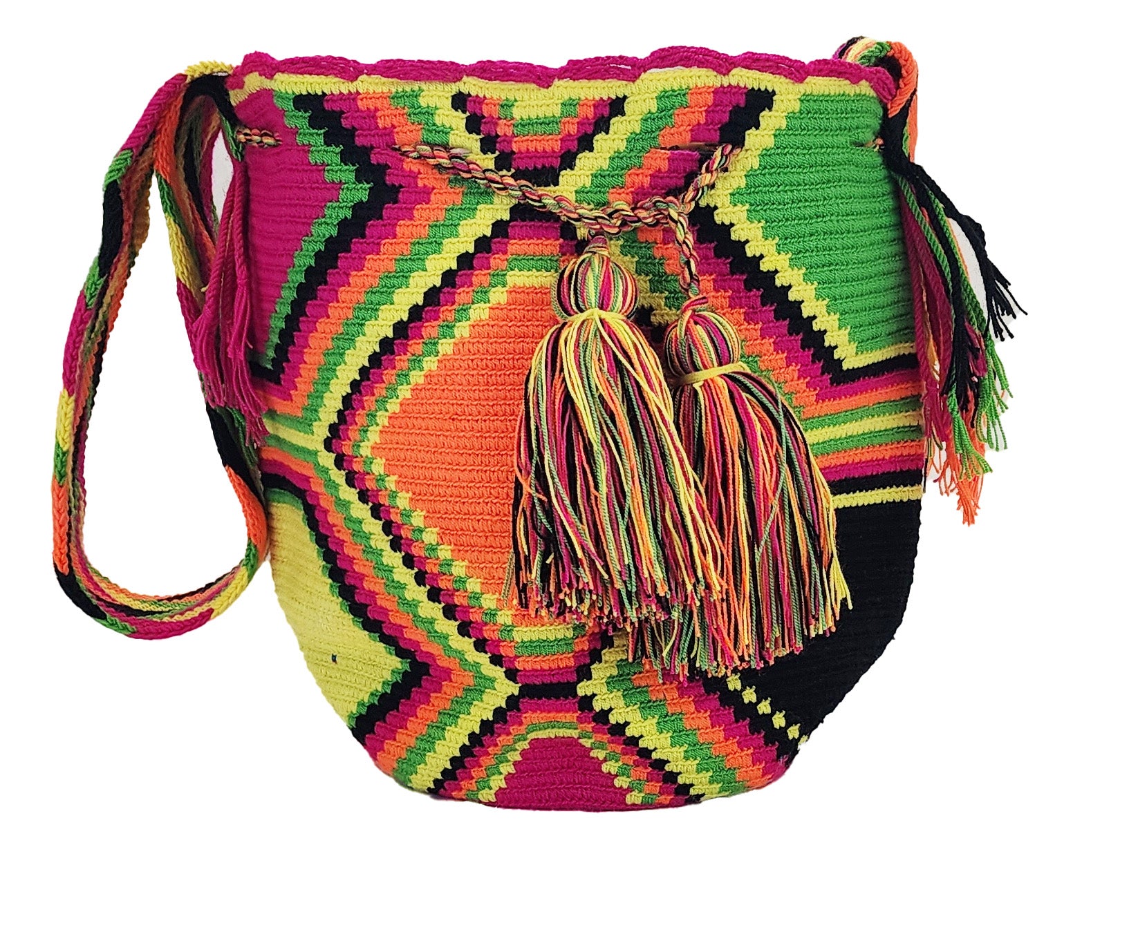 Aubriella Large Handmade Wayuu Mochila bag front