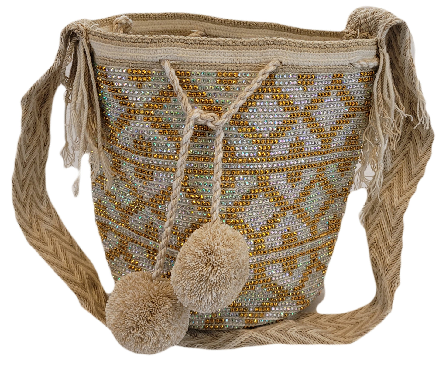 Lina Large Handmade Crochet Wayuu Mochila Bag - Wuitusu