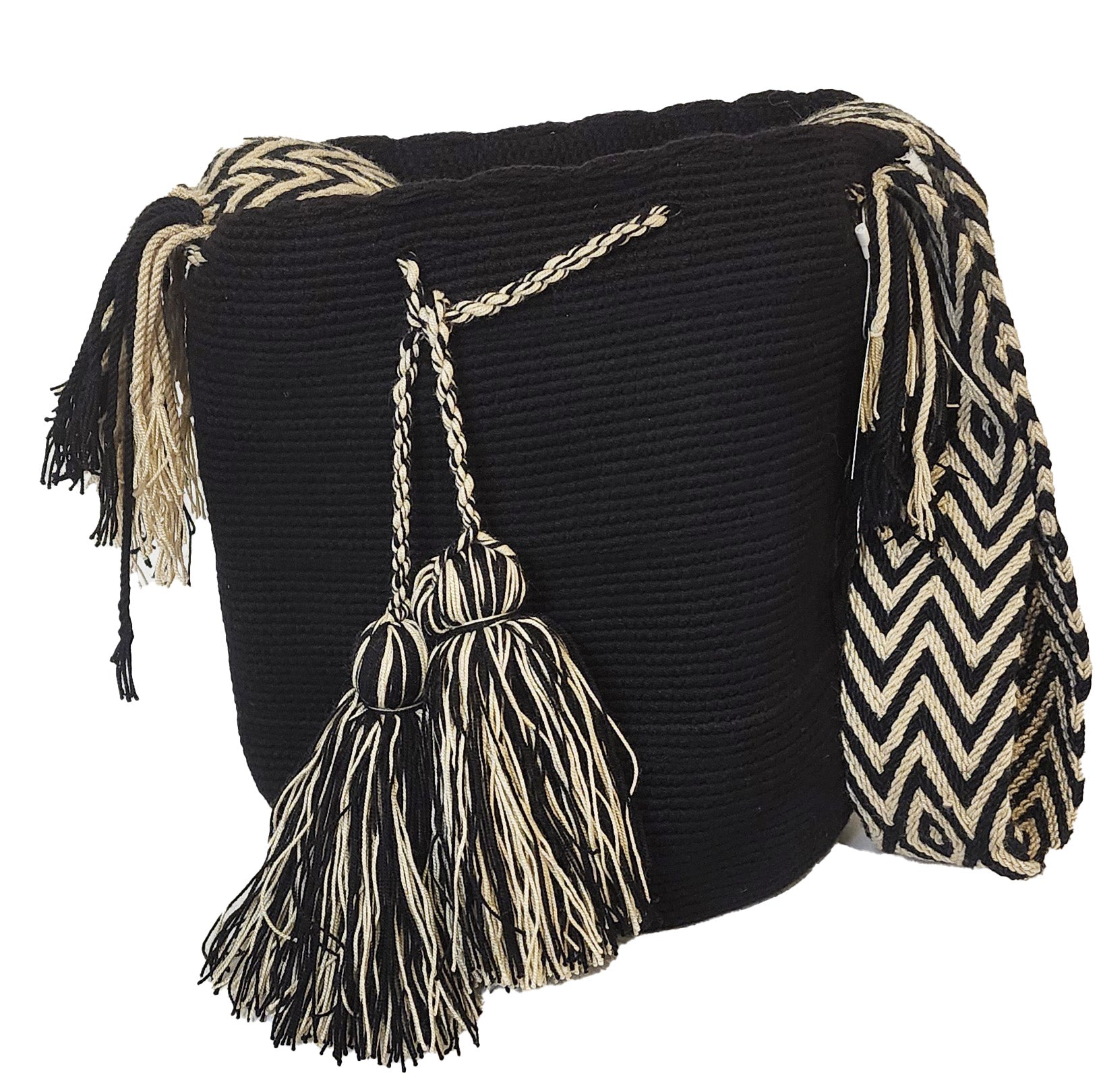 Robin Unicolor Large Handmade Wayuu Mochila Bag - Wuitusu-front