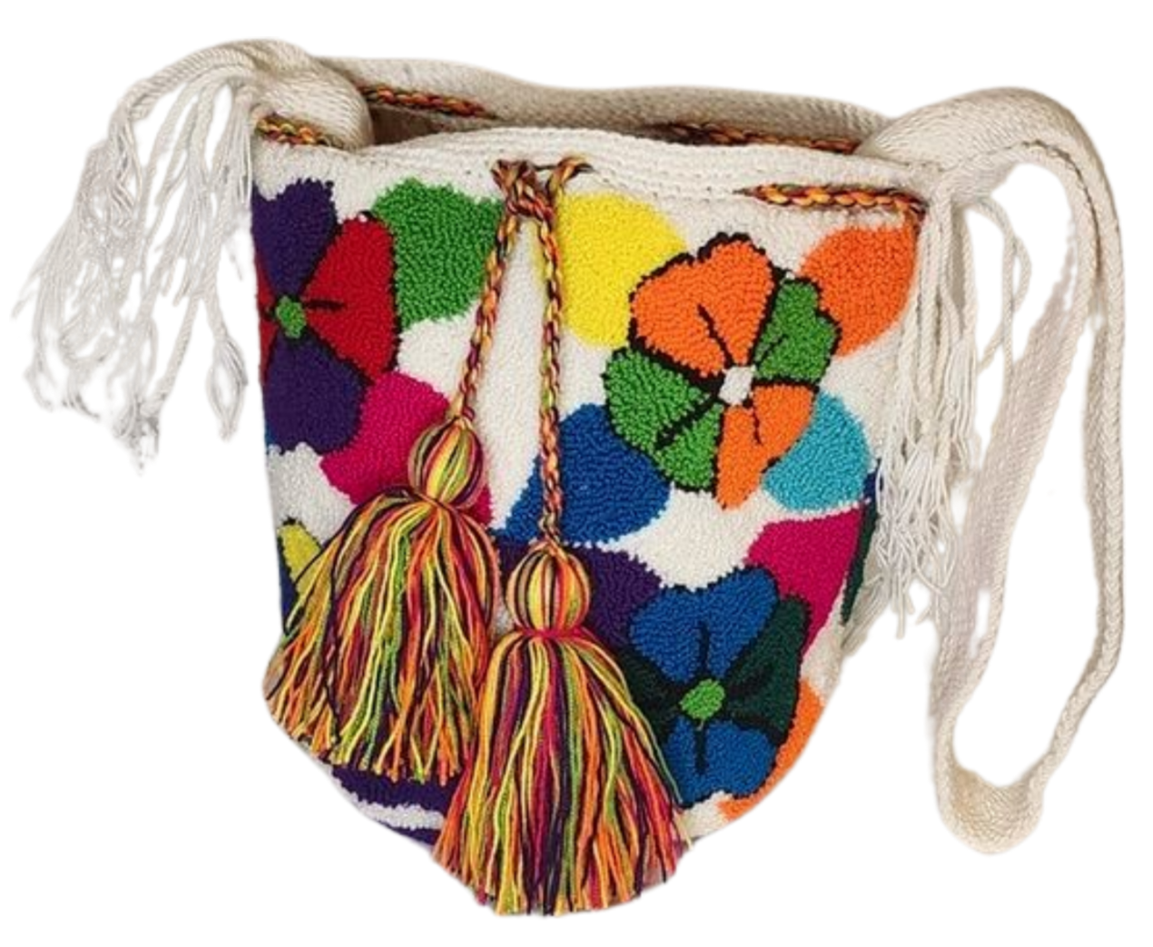 Catalina medium Handmade Punch-needle Wayuu Mochila Bag