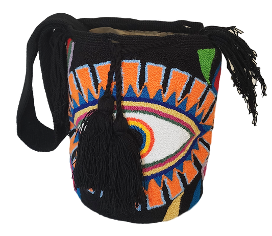 Lylah Large Handmade Punch Needle Wayuu Mochila Bag