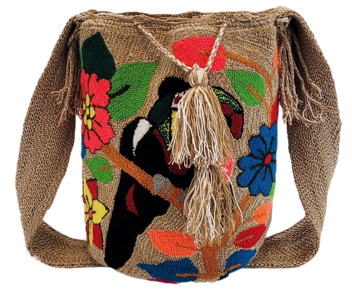 Raelynn Large Handmade Punch-needle Wayuu Mochila Bag - a perfect gift for her