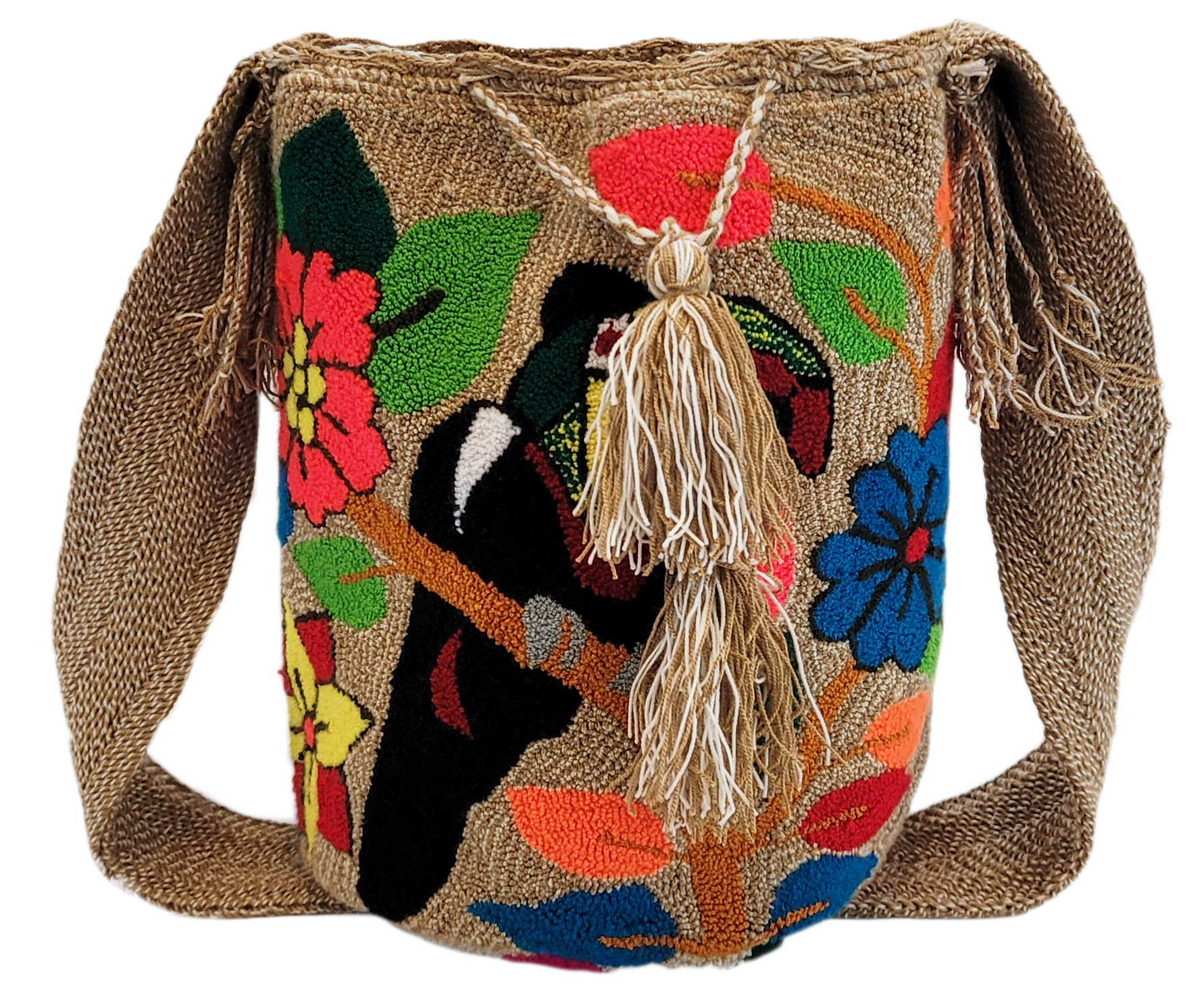 Raelynn Large Handmade Punch-needle Wayuu Mochila Bag - a perfect gift for her