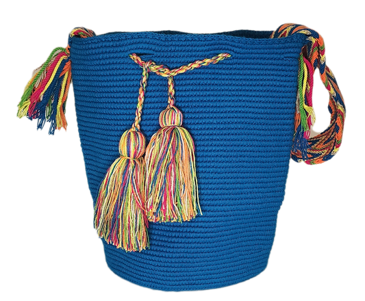 Sara Unicolor Large Handmade Wayuu Mochila Bag