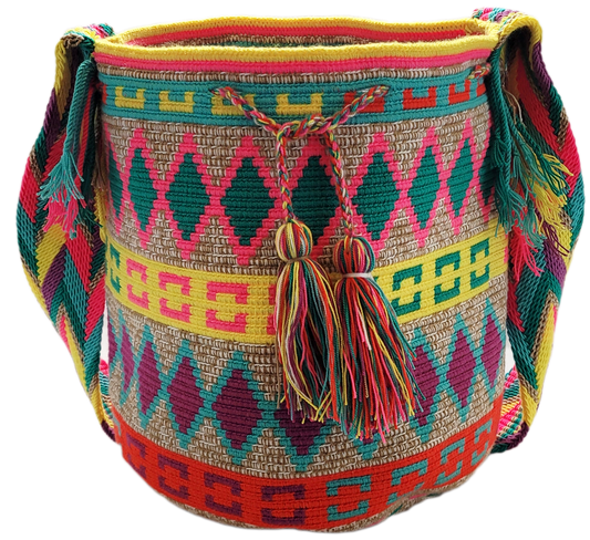 Madelyn Large Handmade Crochet Wayuu Mochila Bag