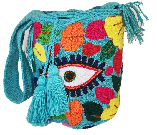 Nalani Large Handmade Punch Needle Wayuu Mochila Bag