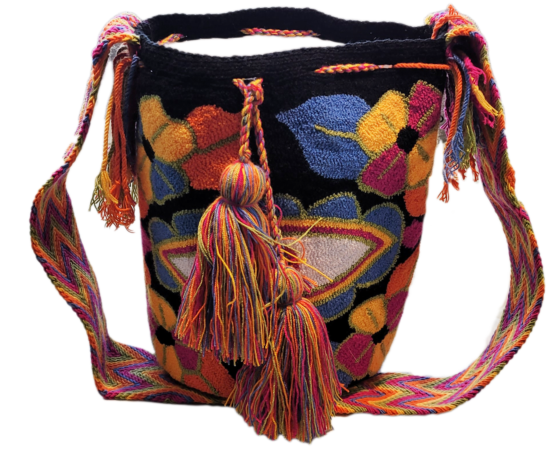 Noelle Large Handmade Punch-needle Wayuu Mochila Bag - a perfect gift for her