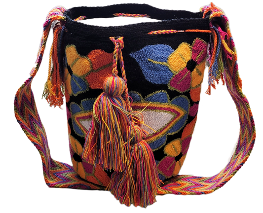 Noelle Large Handmade Punch-needle Wayuu Mochila Bag