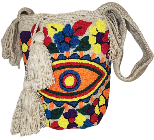 Molly Large Handmade Punch-needle Wayuu Mochila Bag