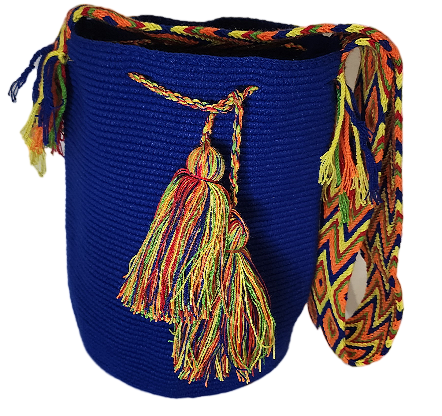 Aurora Unicolor Large Handmade Wayuu Mochila Bag front