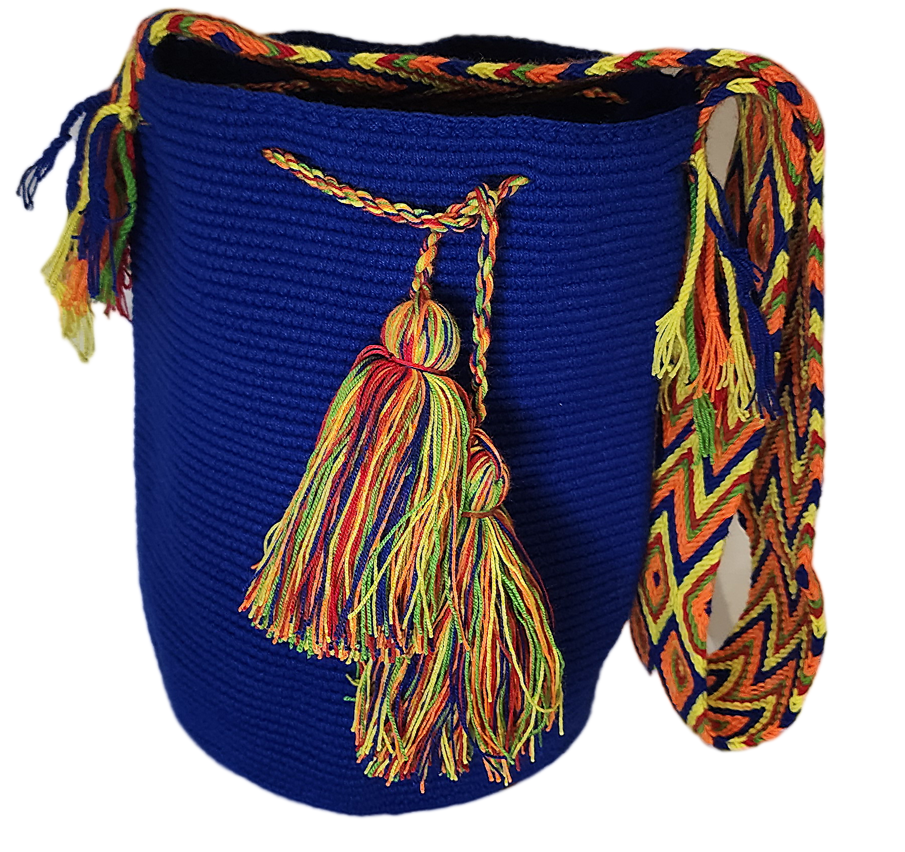 Aurora Unicolor Large Handmade Wayuu Mochila Bag front