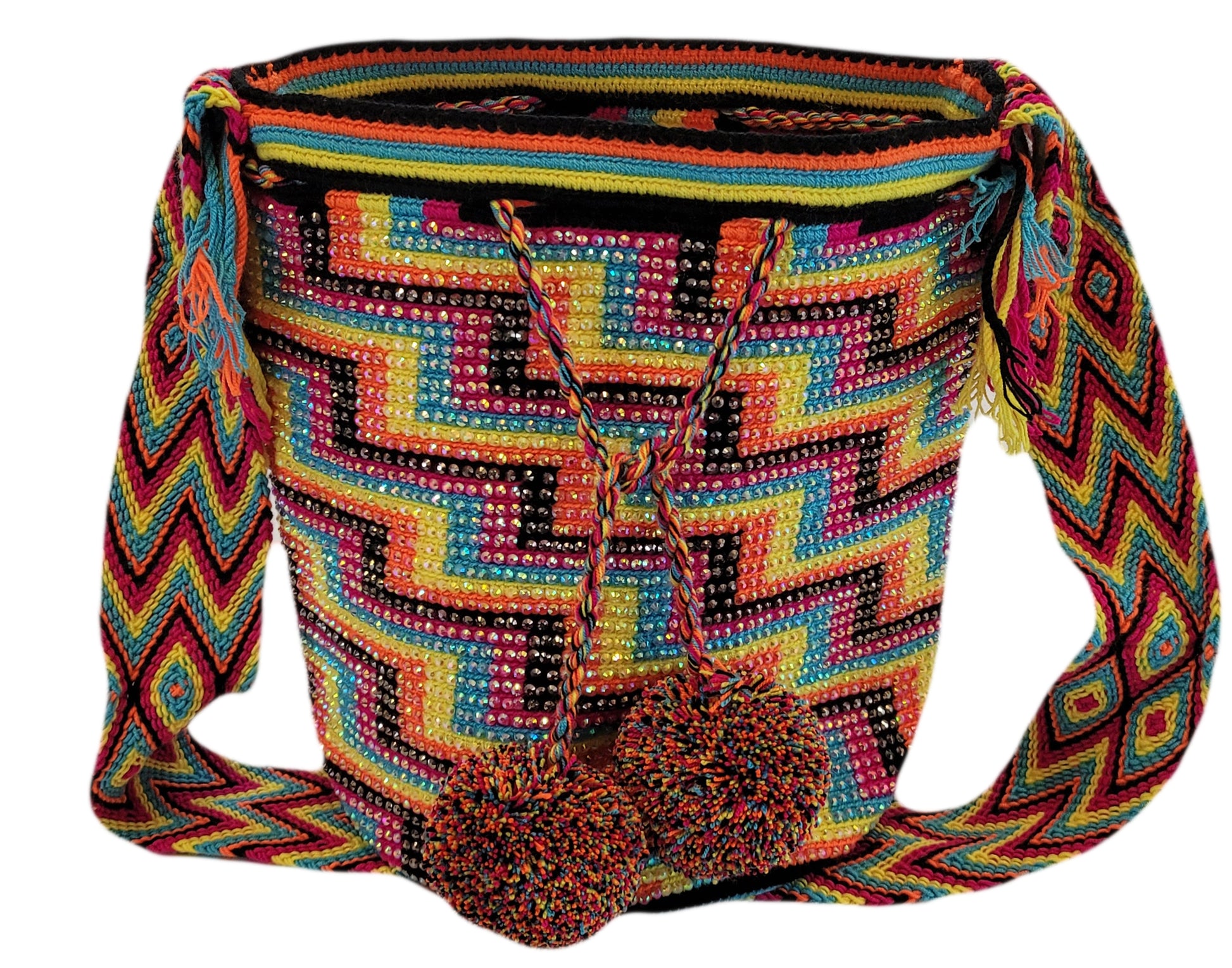 Capri Large Handmade Crochet Wayuu Mochila Bag - Wuitusu