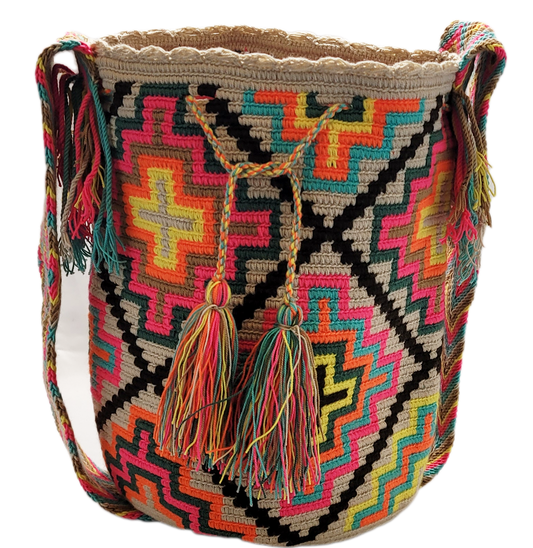 Savannah Large Handmade Crochet Wayuu Mochila Bag