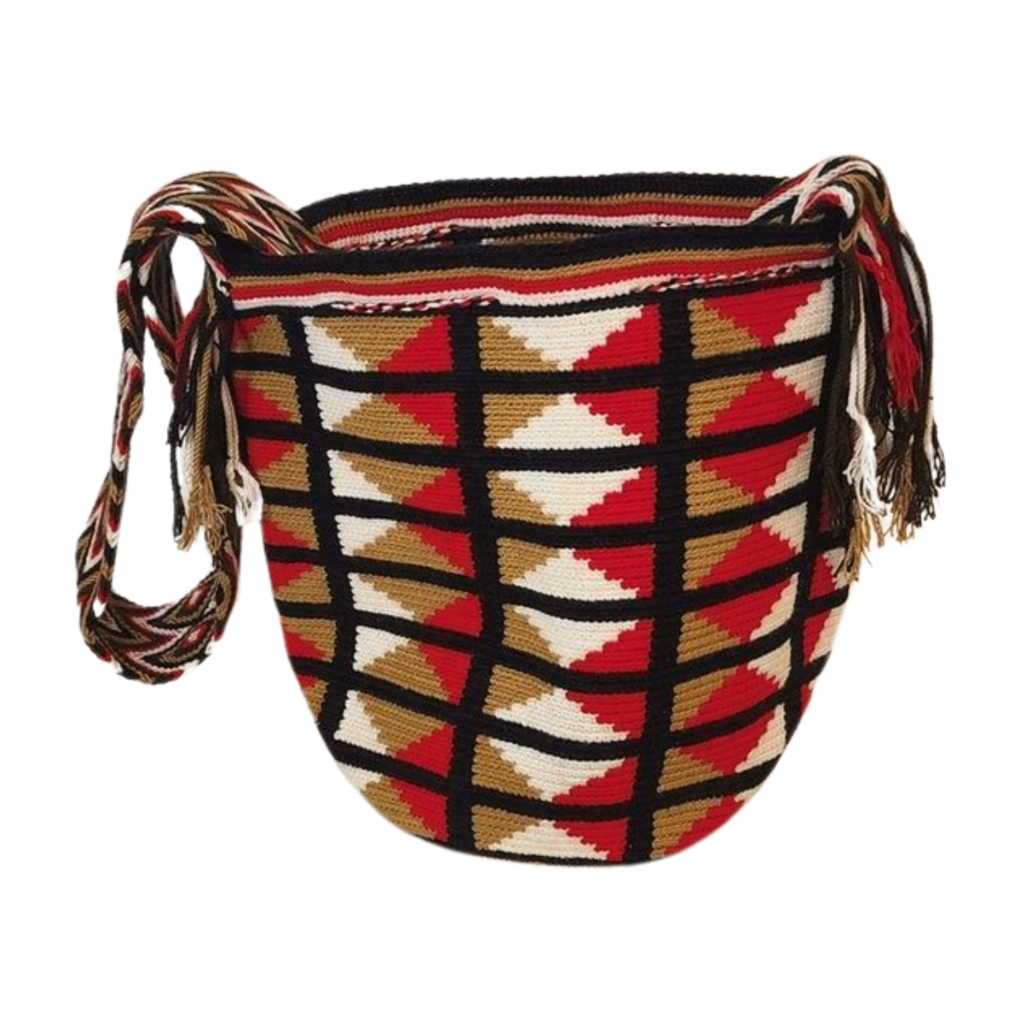 Bottom view Zelda Large Handmade Crochet Wayuu Mochila Bag - Wuitusu