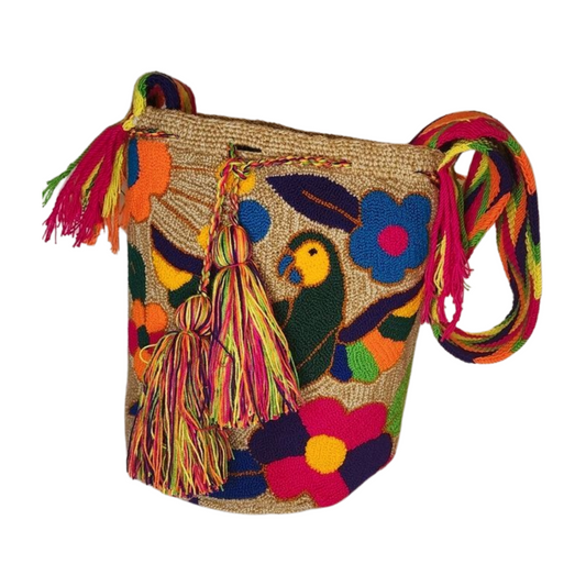 Kaylee Large Handmade Punch-needle Wayuu Mochila Bag