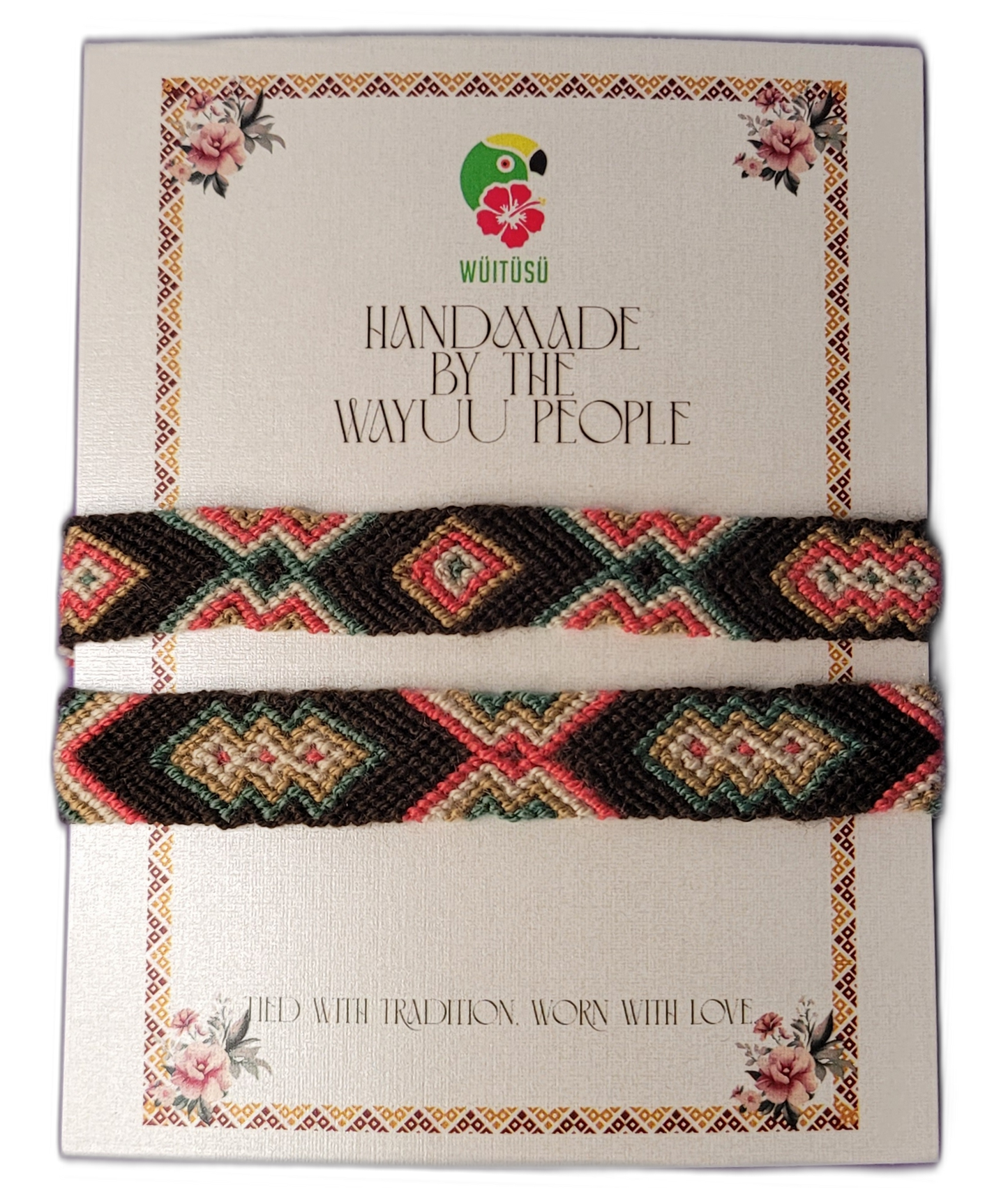 Navy Handmade Wayuu Bracelet set of 2