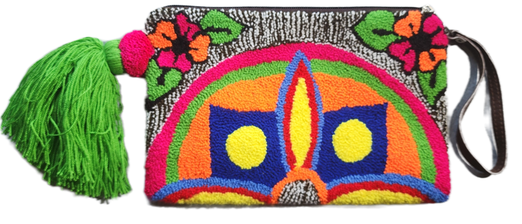 Adrianna Handmade Wayuu Punch-needle Clutch