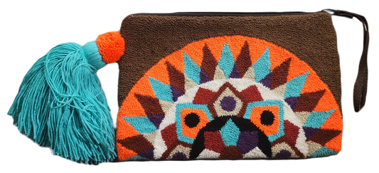 Clementine Handmade Wayuu Punch-needle Clutch - Wuitusu