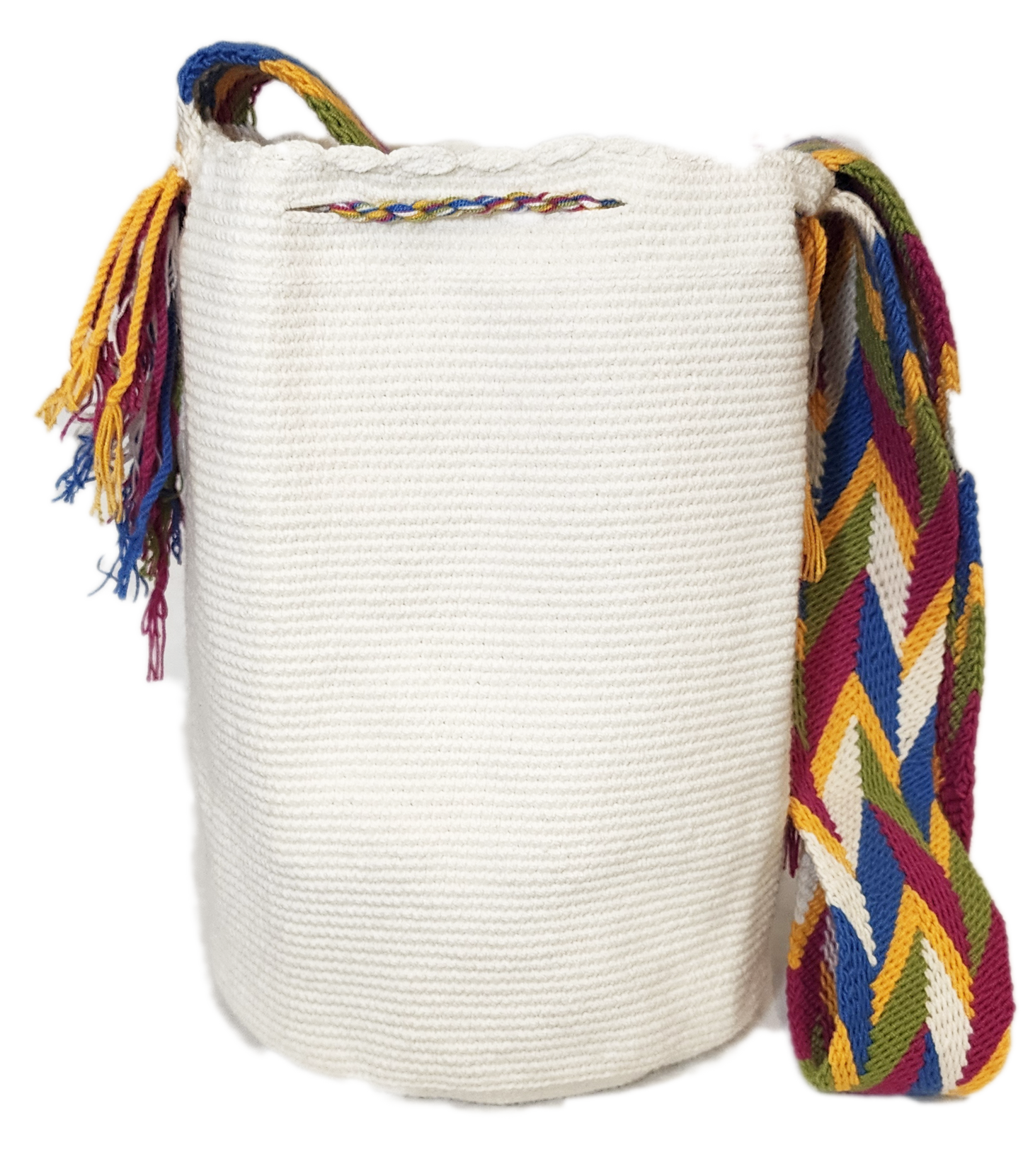 Lillian Unicolor Large Handmade Wayuu Mochila Bag back